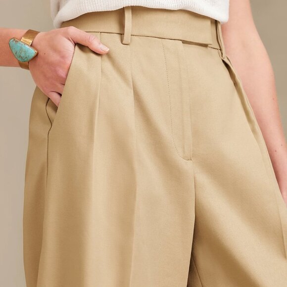 NWT! Banana Republic Maverick Tan Cruise Wide Leg Pants - Multiple💛 - Picture 6 of 9